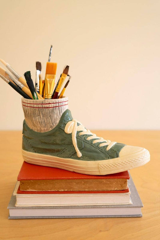 Ceramic Sneaker and Sock Vase