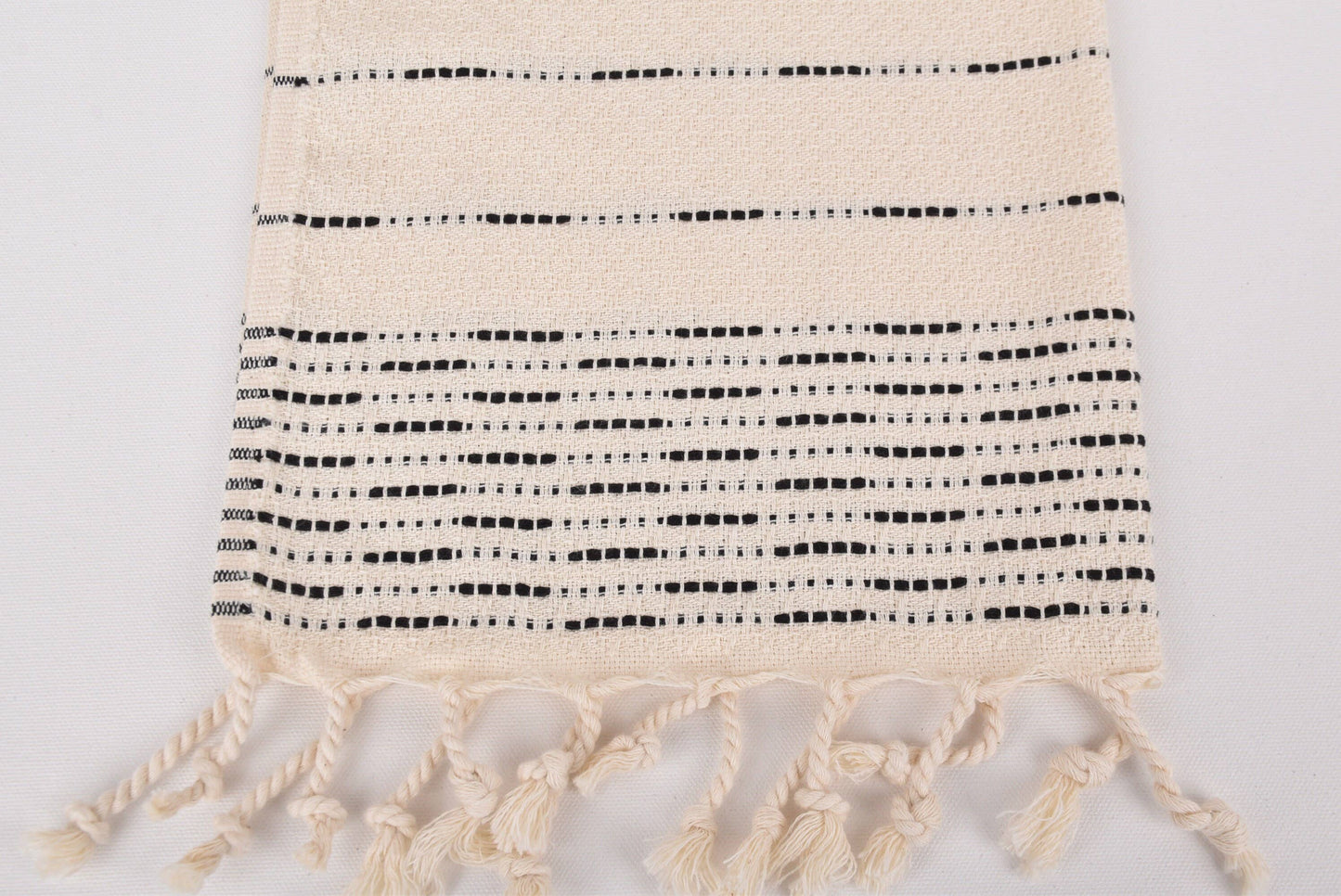 Turkish Hand Towels: Set of 2 (Black Stripe)