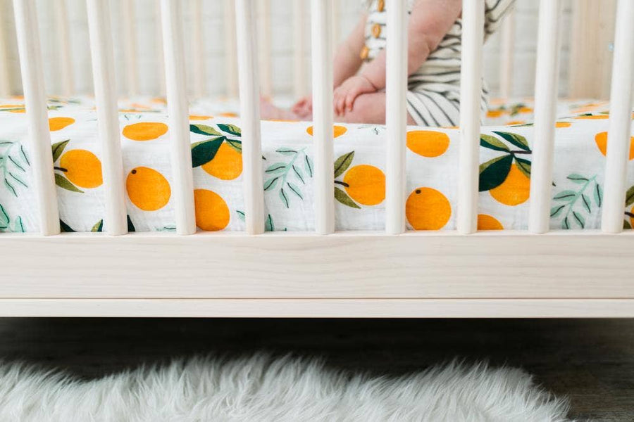 Clementine Print Baby Crib Sheet