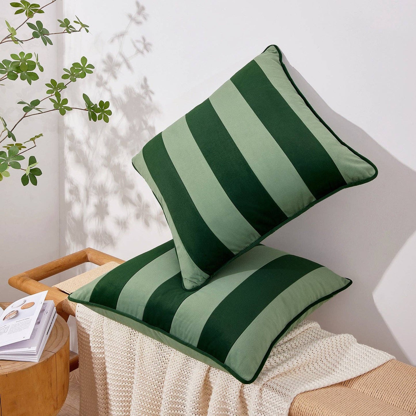 Tamarindo Pillow Covers (2-Pack) - Green/Light Green