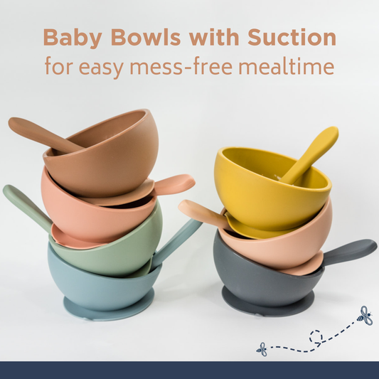 Silicone Suction Bowl and Spoon Set