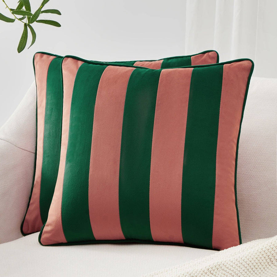 Tamarindo Velvet Pillow Covers (2-Pack) - Pink & Green