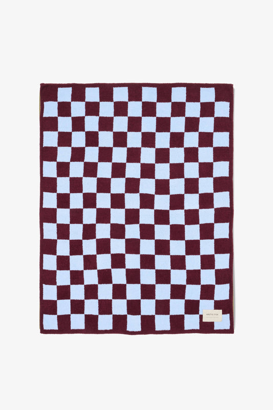 The Teddy Throw - 100% Recycled - Blue Check - FW26