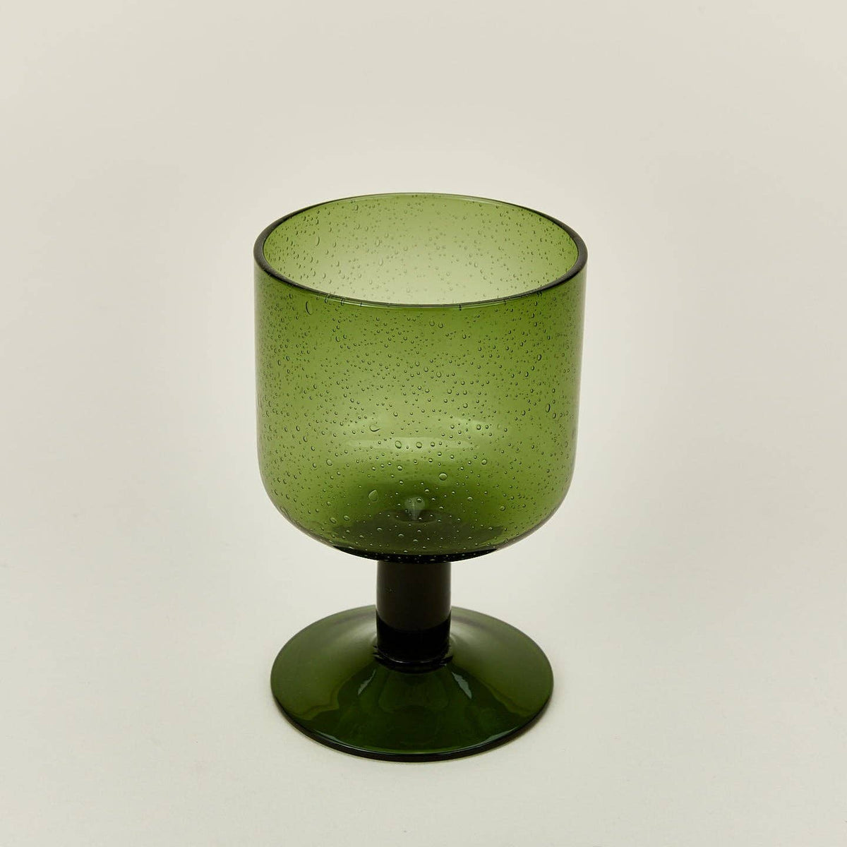 Simple Seeded Stemmed Glassware- Set of 4