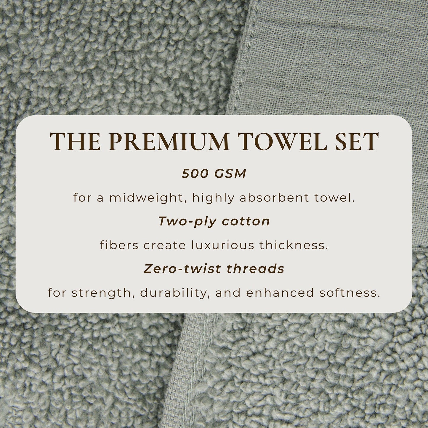 Bath Towel Set - 100% Cotton 6-Piece Set - Priya Collection