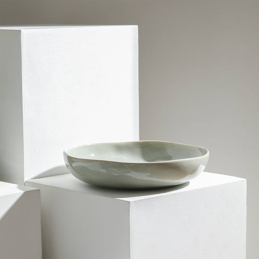 Mirella Stoneware  Pasta Bowl - Light Green