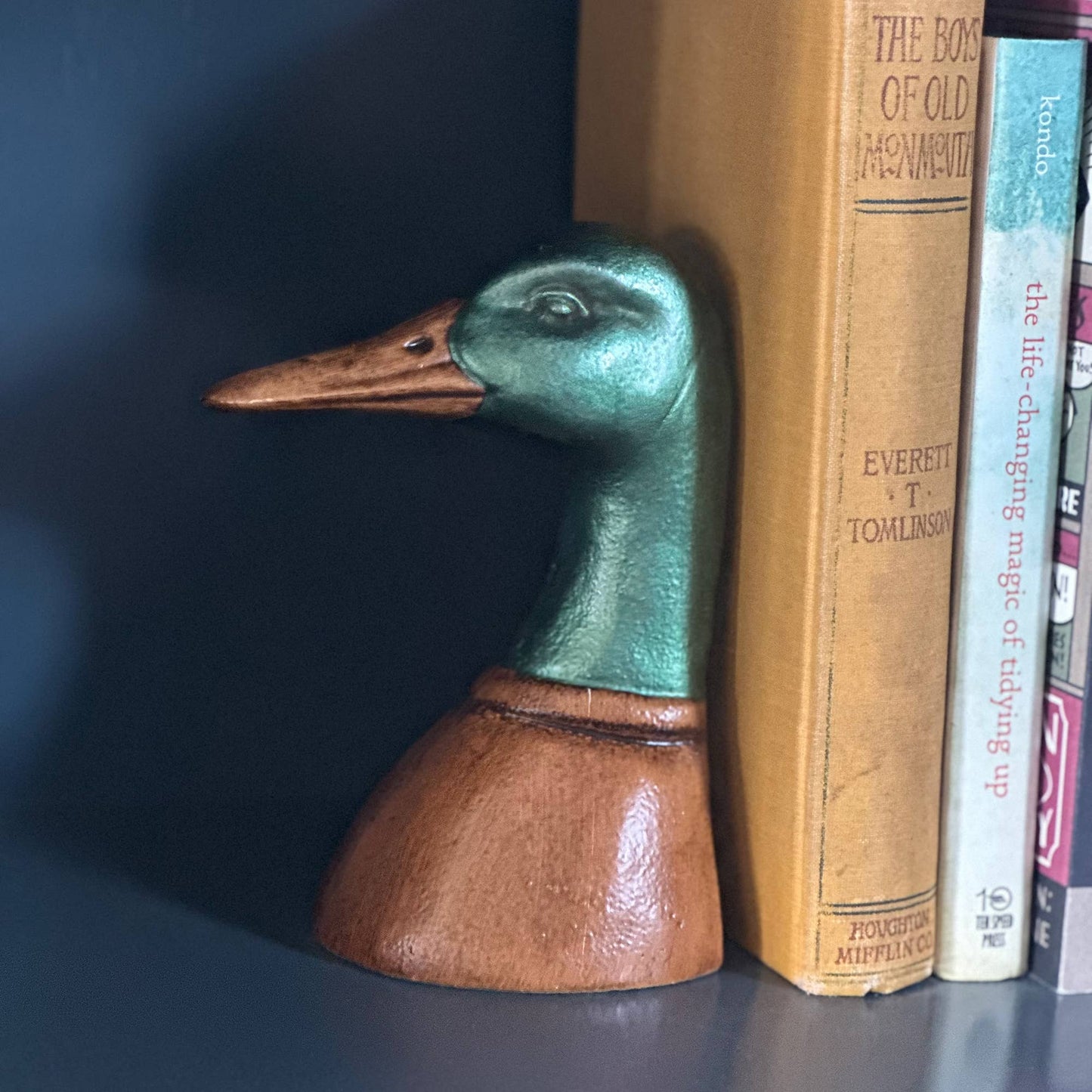 Fox Run Duck Decorative Bookend Set, Iron, 4.25”x2.9”x5.73"