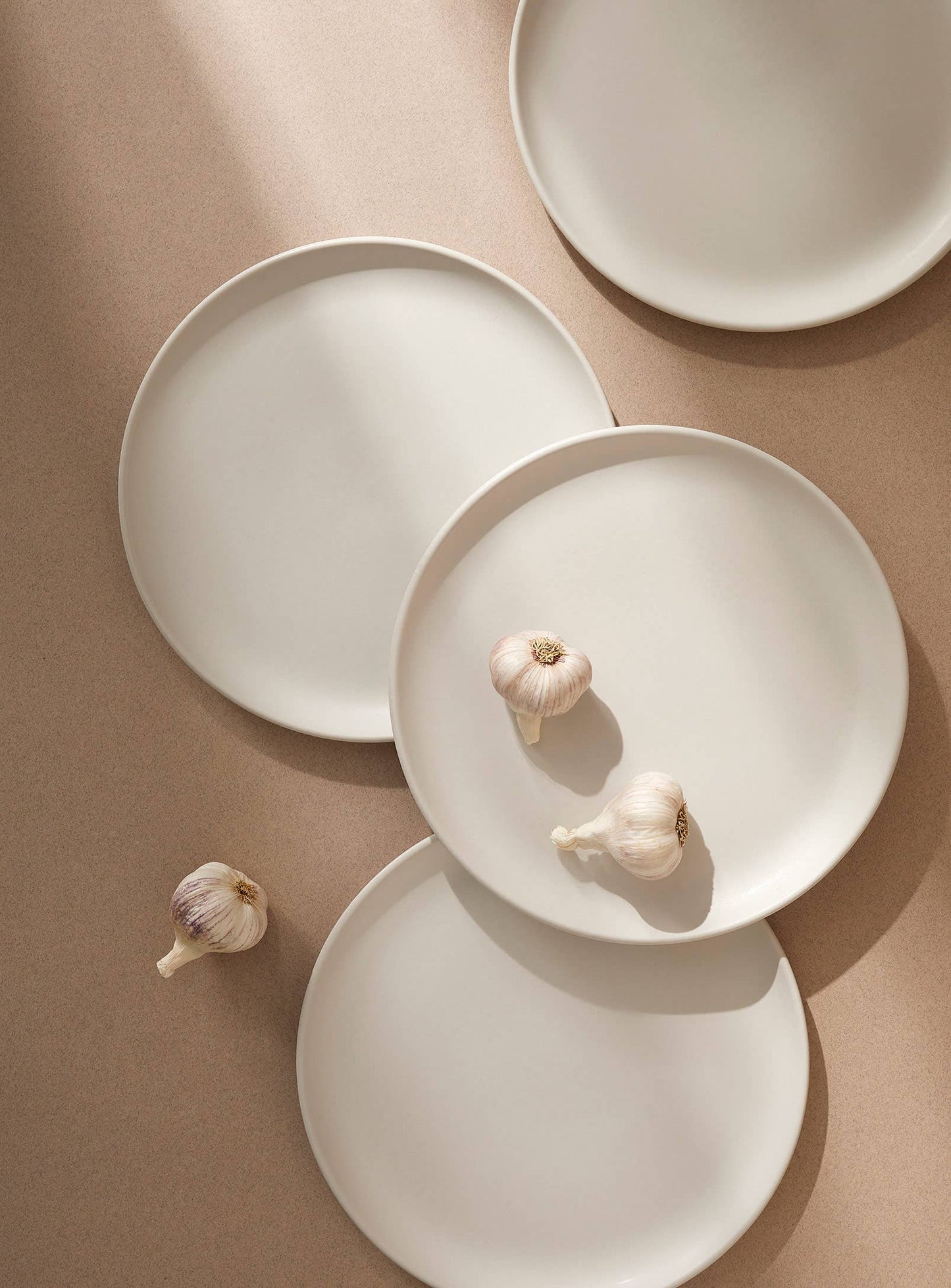 Set of 4: Stoneware Flat Dinner Plate | Edan 11.2"