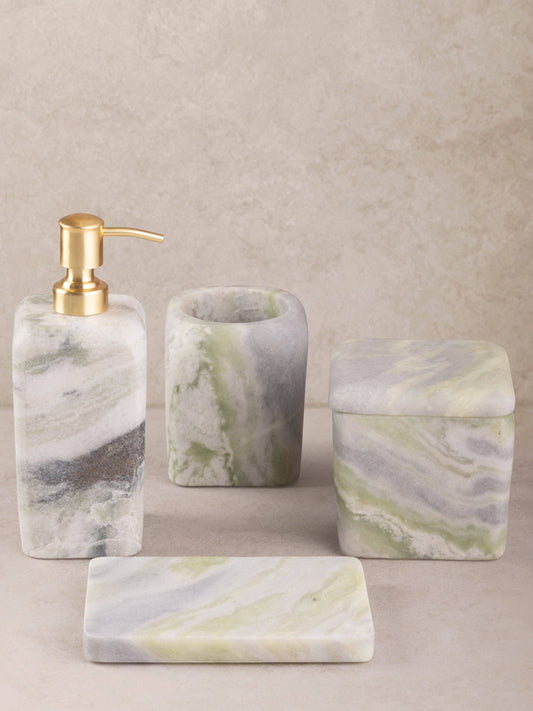Hanoi Green Onyx Bath Accessories - Set of 4