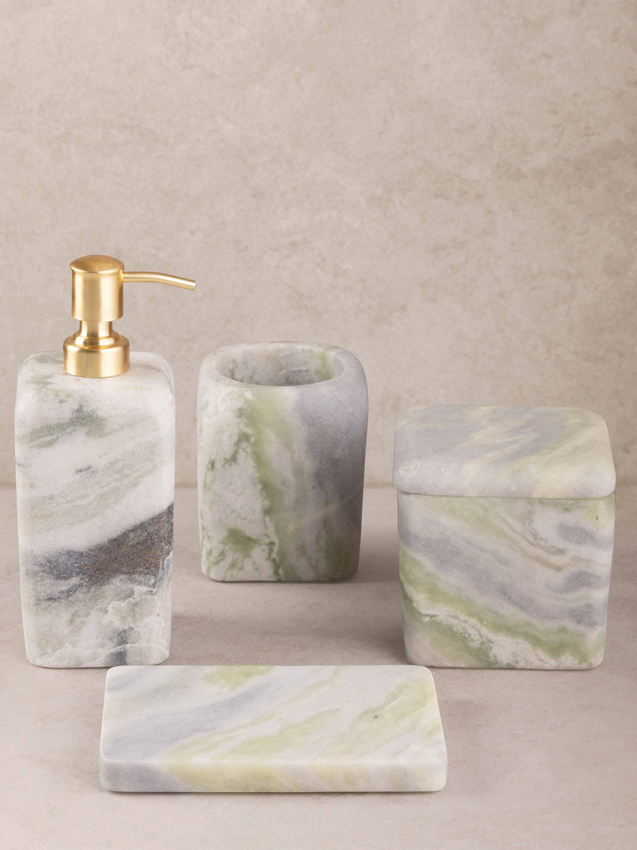 Hanoi Green Onyx Bath Accessories Set of 4