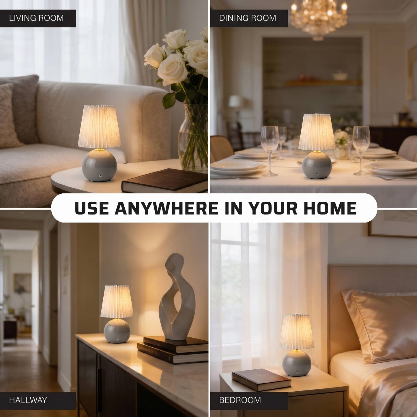 Rechargeable Ceramic Nova Table Lamp