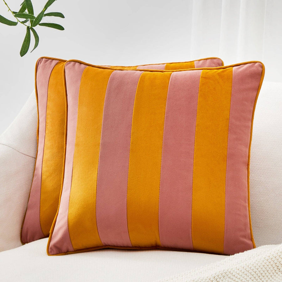 Tamarindo Velvet Pillow Covers, Set of 2 – Pink & Honey