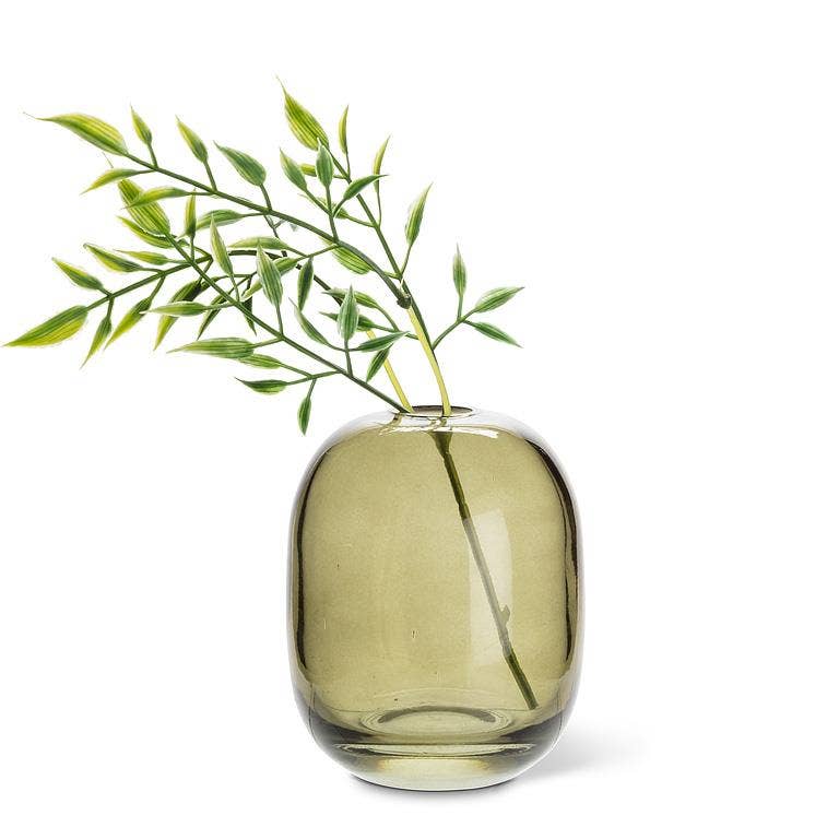 Medium Barrel Bud Vase-Moss Green-4.5"H