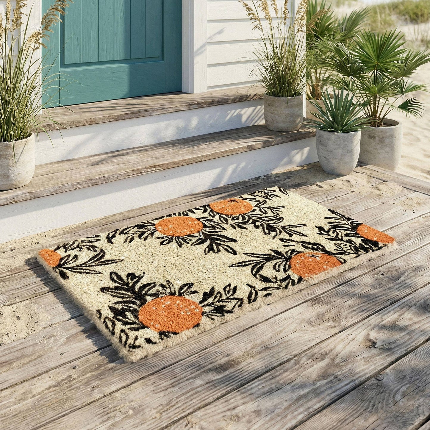 Citrus Grove Handwoven Coconut Fiber Doormat