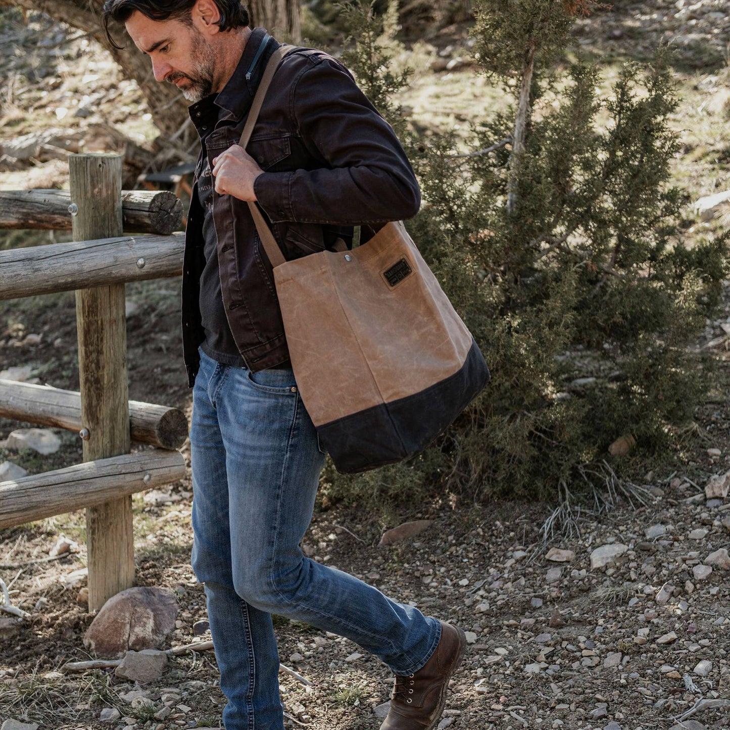 Neelum Oversized Tote Bag -Waxed Canvas Bag