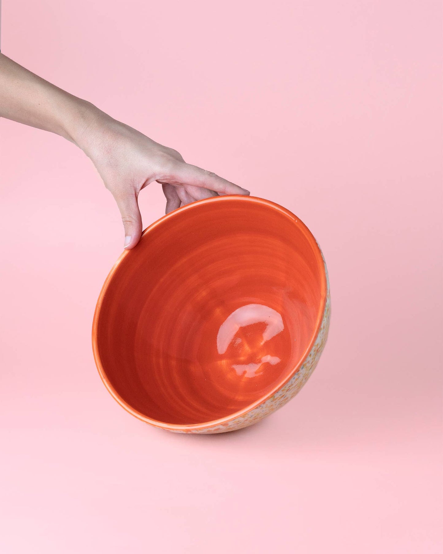 Artisanal Ceramic Serving Bowl 1.5L - 21cm - Orange