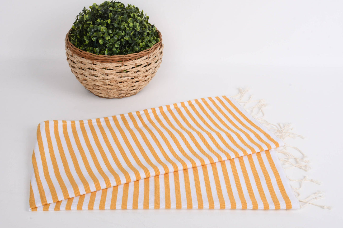 Turkish Hand Towels: Set of 2 (Yellow)