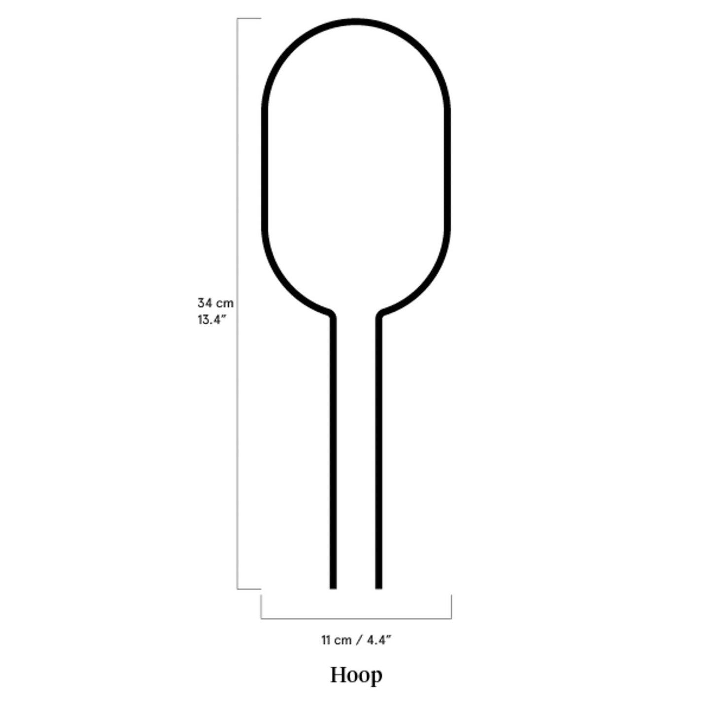Mini Plant Stake from rust-proof metal - Hoop - Gold