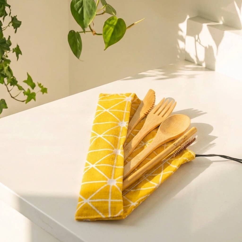Bamboo Travel Cutlery Set | Earth Day Bestseller
