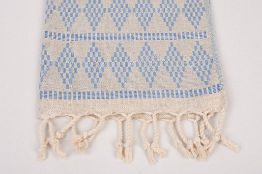Turkish Hand Towels: Set of 2 (Blue Diamond)
