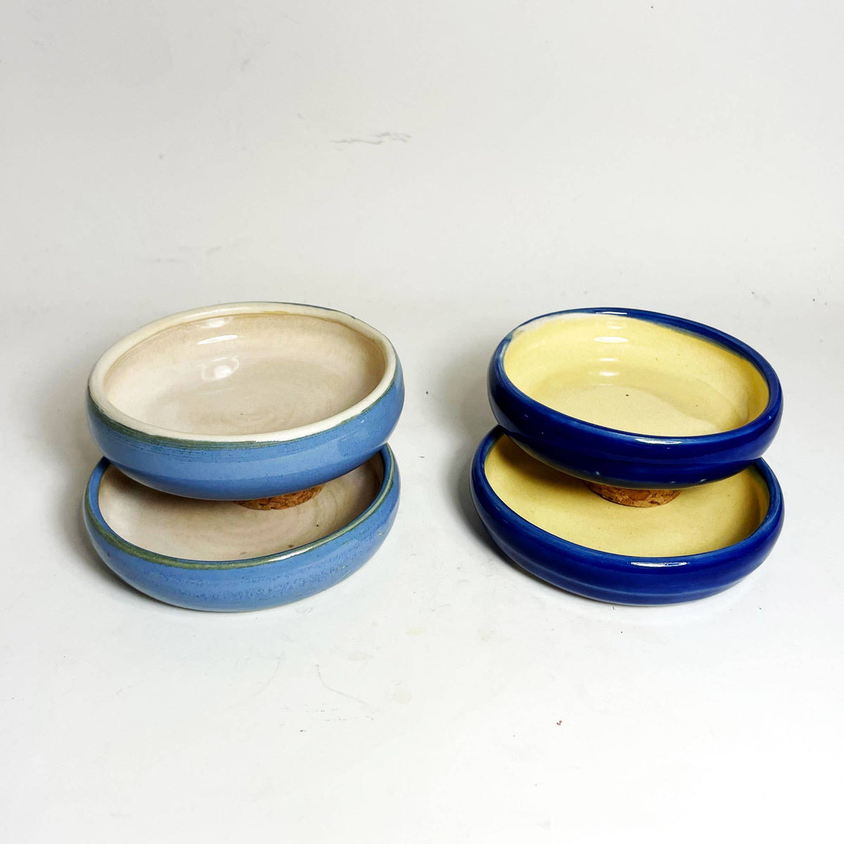 Set of 2: Ceramic Pinch Bowls | Cooking Prep Saucers | Sauce Dishes