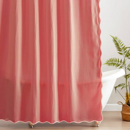 Anemona Shower Curtain (Light Coral/Coral)