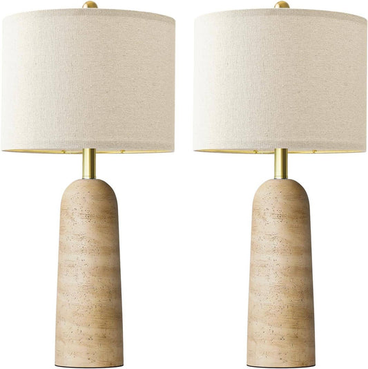 27 Inch Beige Traver tineInspired Resin Table Lamps