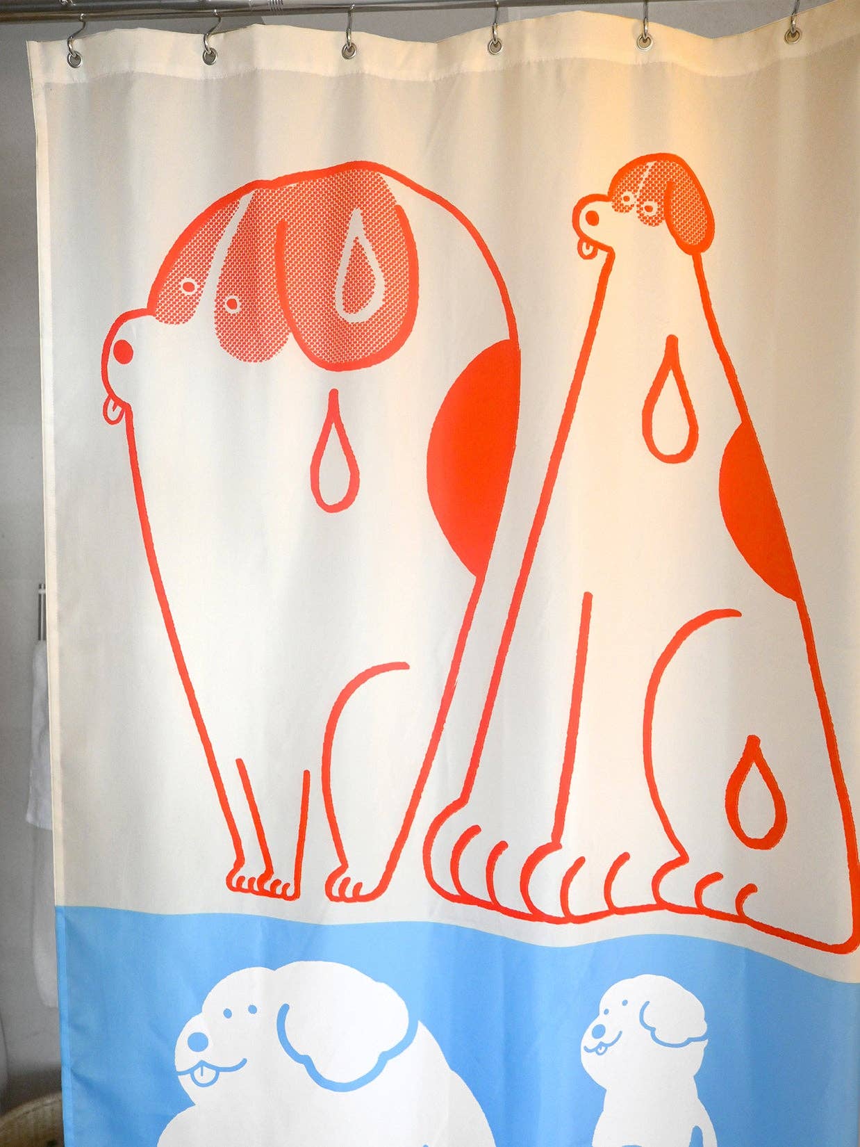 Wet Dogs Shower Curtain