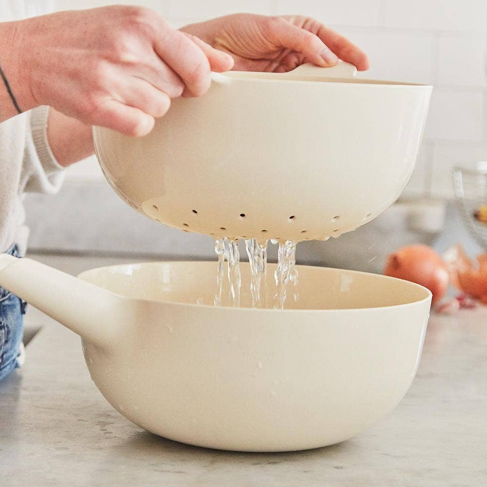 Pronto Large Mixing Bowl & Colander Set - White