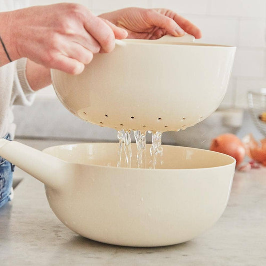 Pronto Large Mixing Bowl & Colander Set - White