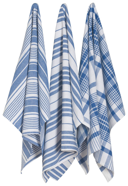Royal Blue Jumbo Dishtowels Set of 3
