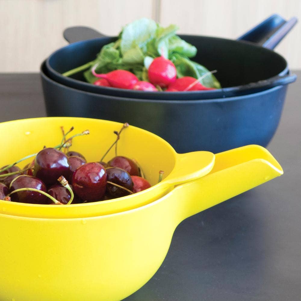 Pronto Small Mixing Bowl & Colander Set - Lemon