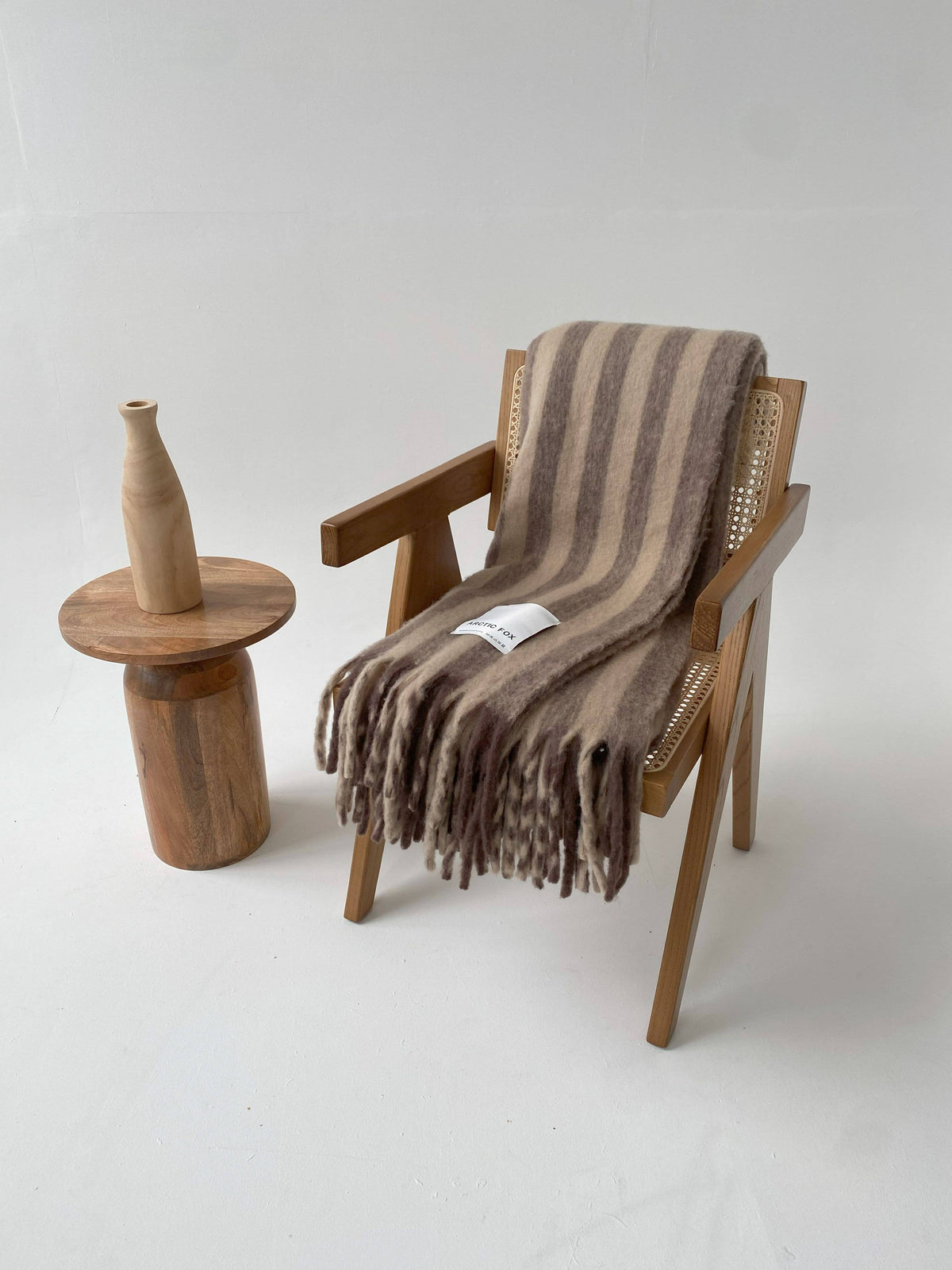 Wool Stripe Throw – Burnt Umber