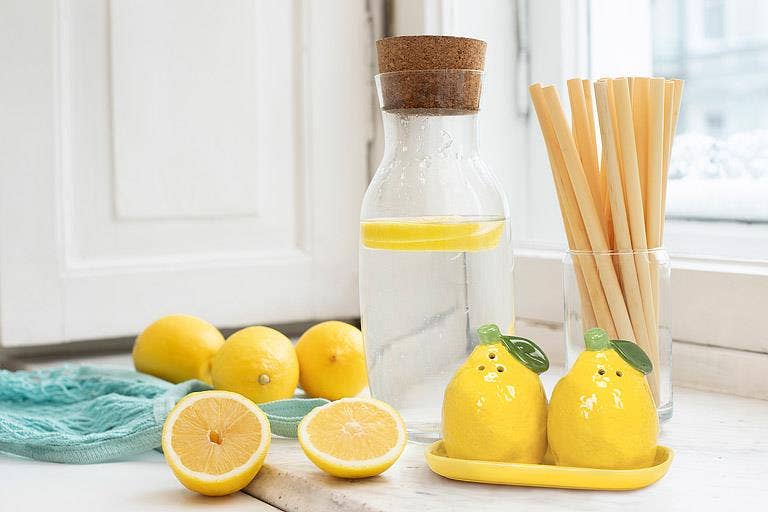 Lemon S&P on Tray-5.5"L-1752