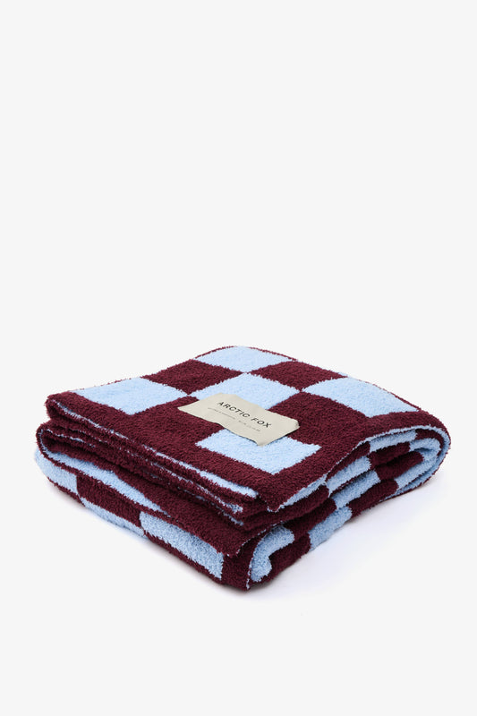 The Teddy Throw - 100% Recycled - Blue Check - FW26