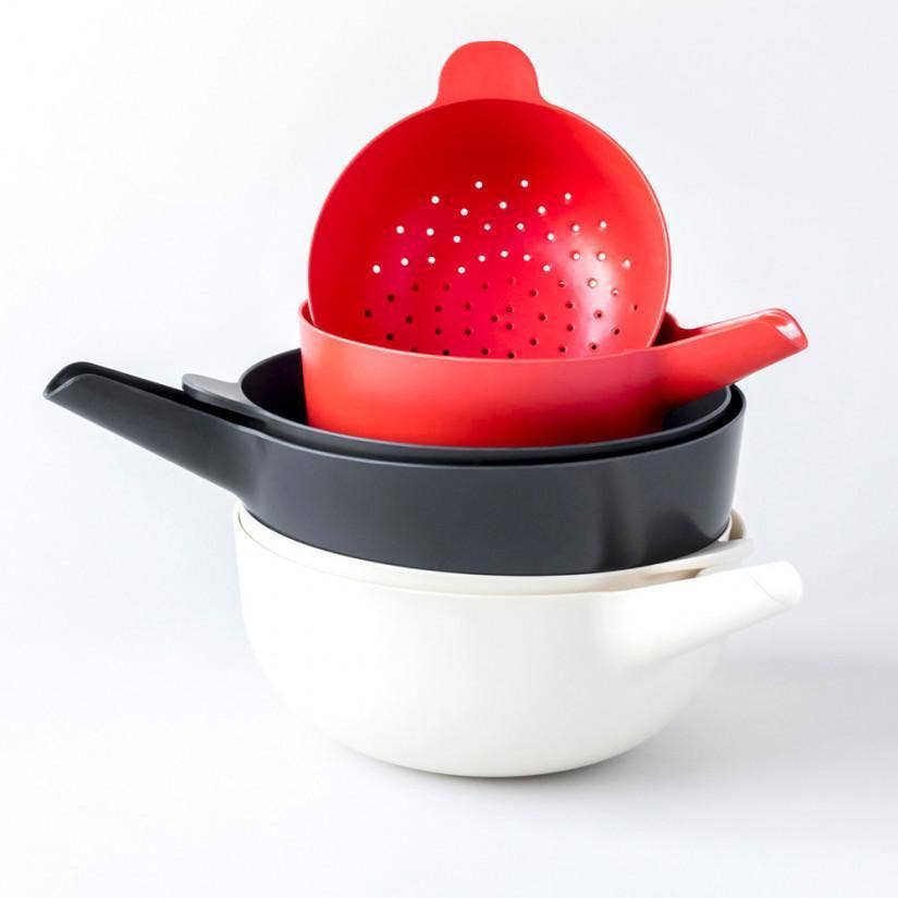 Pronto Small Mixing Bowl & Colander Set - White