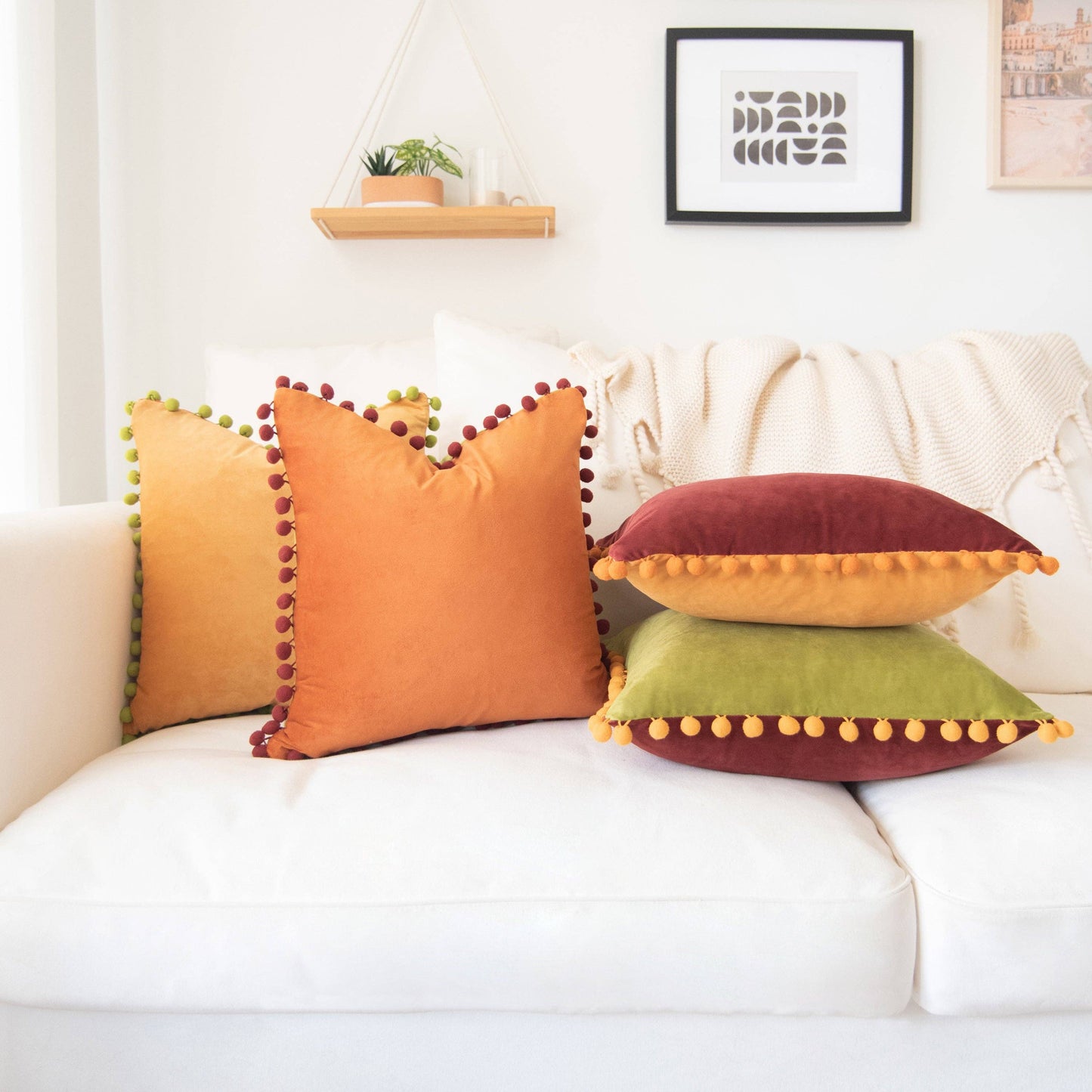 Colibri Pillow Covers (4-Pack) - Yellow/Green