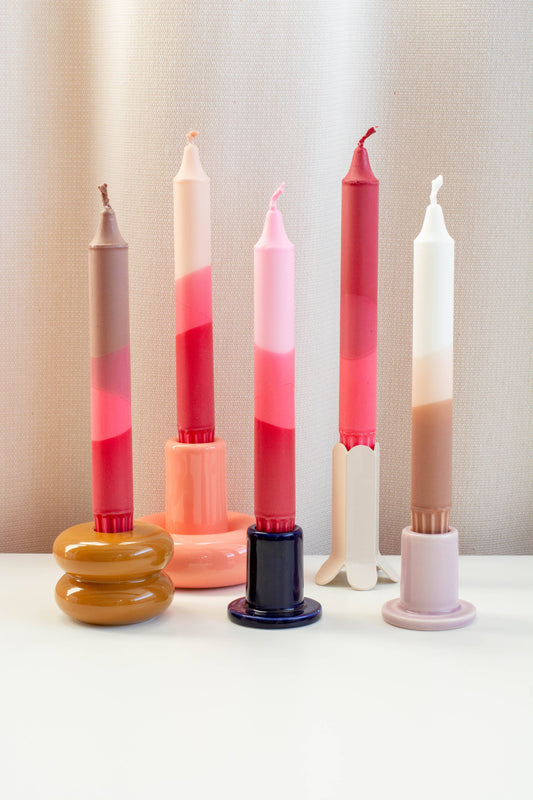 Taper candles- 5 pack/ Spring Nude Decor Strawberry Mix