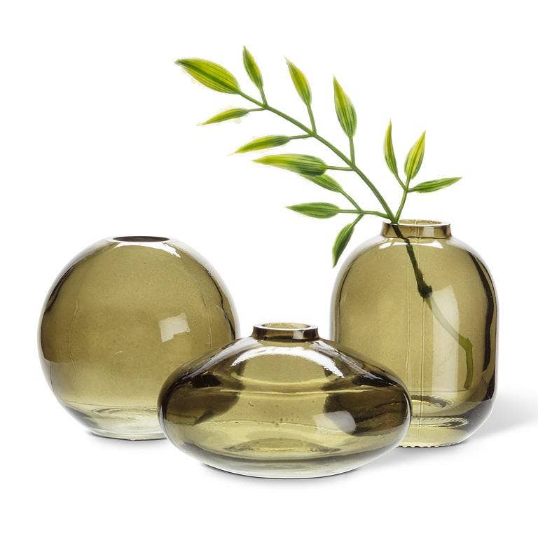 Small Bud Vase-Moss Green-3 Assorted-3"H