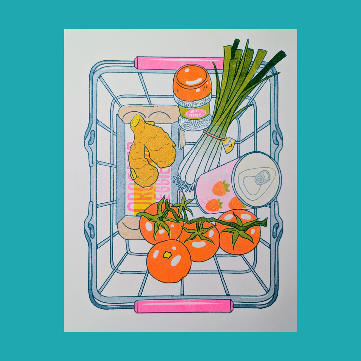 Tomato Egg | 8.5"x11" Risograph Print
