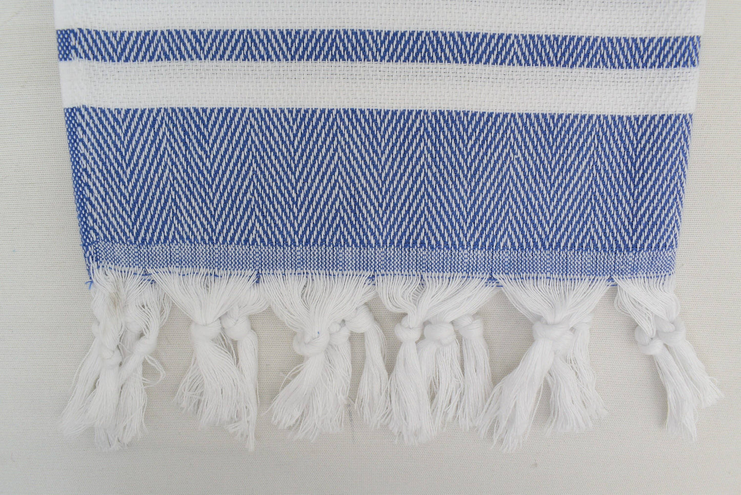 Turkish Hand Towels: Set of 2 (Blue Stripe)