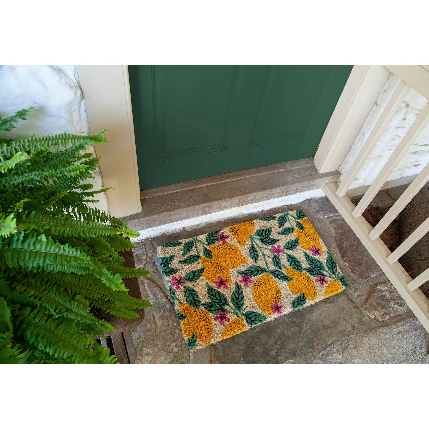 Lemons Handwoven Coconut Fiber Doormat