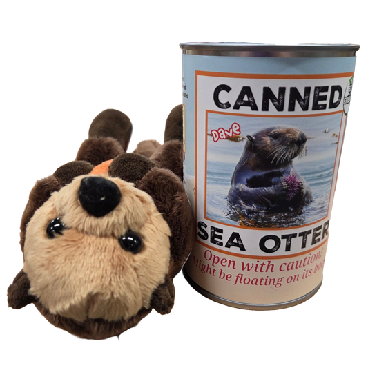 Dave the Canned Sea Otter - Eco-Friendly and Recycled Gift