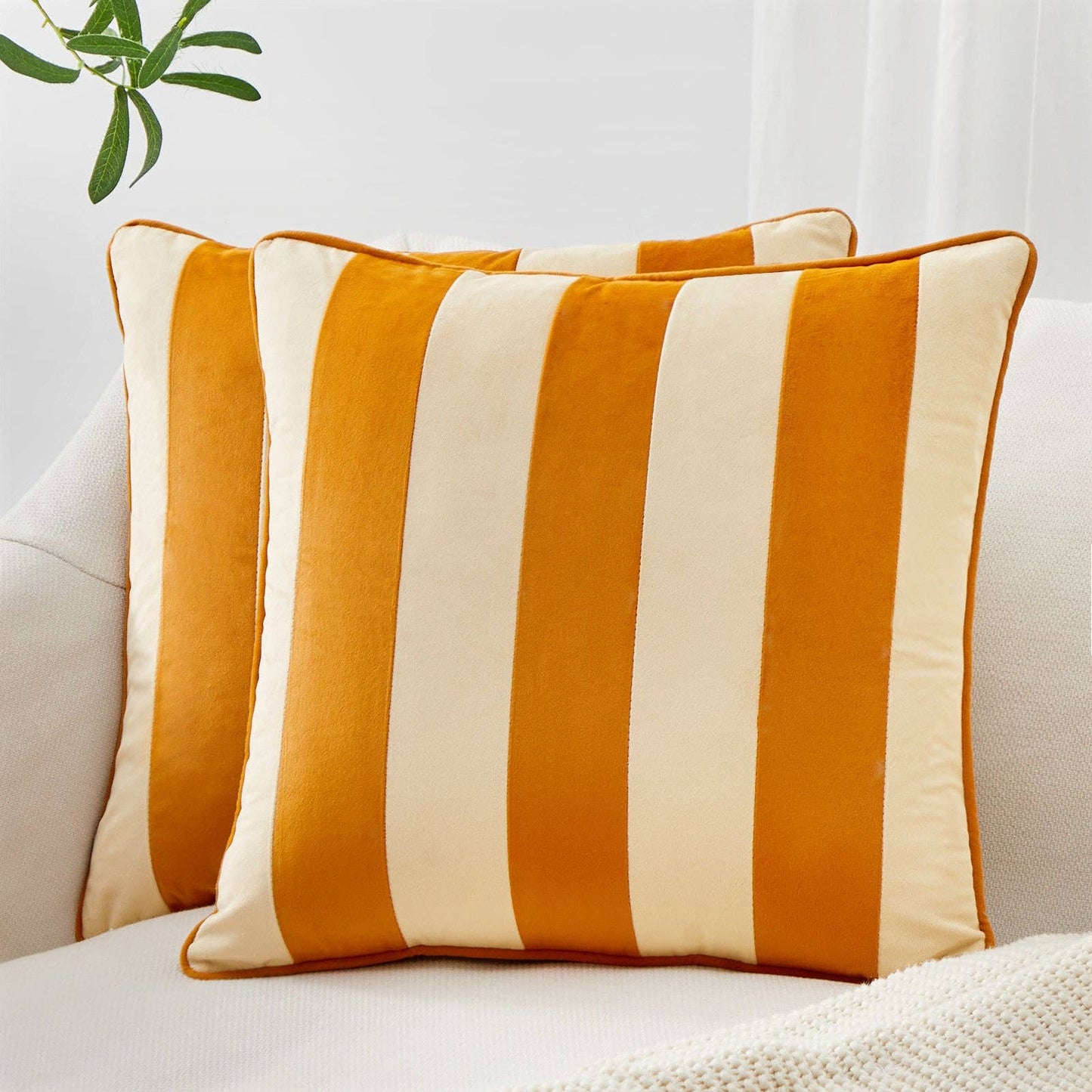 Tamarindo Pillow Covers (2-Pack) - Honey/Cream