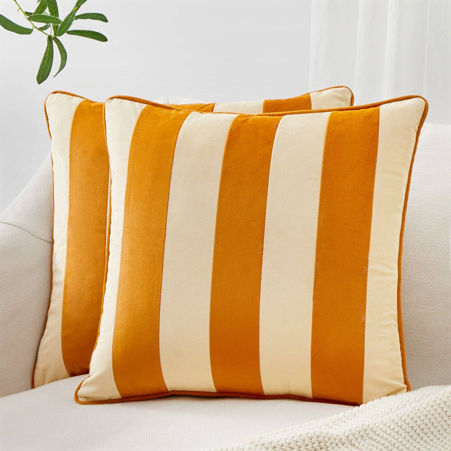 Tamarindo Velvet Pillow Covers, Set of 2 – Honey & Cream