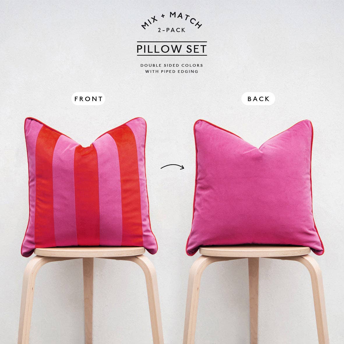 Tamarindo Pillow Covers (2-Pack) - Hot Pink/Red