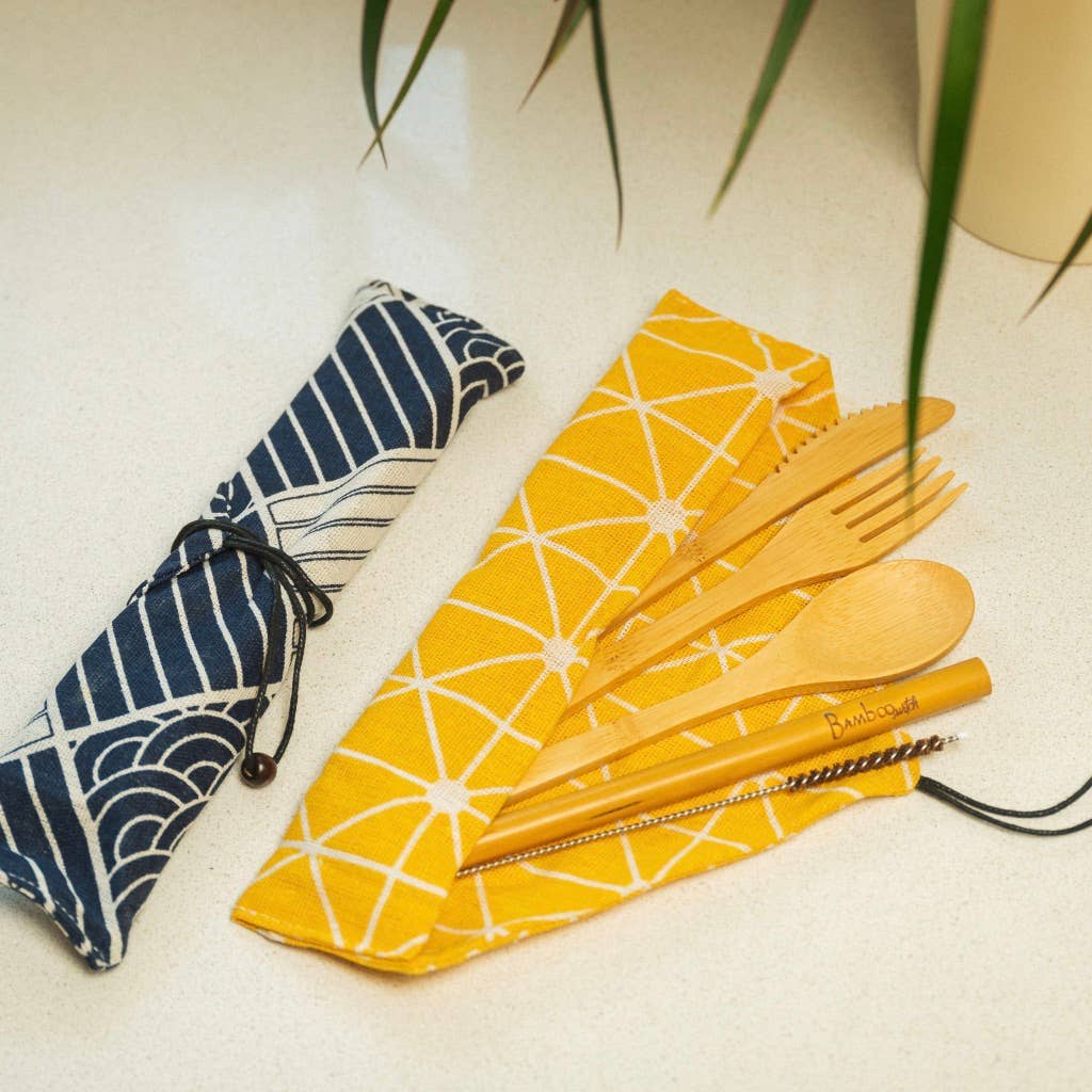 Bamboo Travel Cutlery Set | Earth Day Bestseller