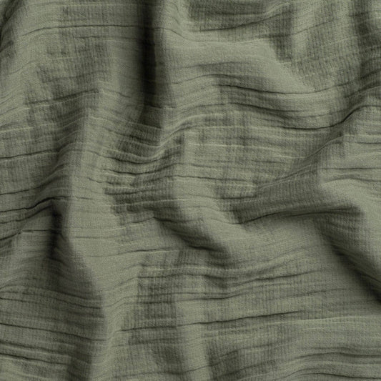Zen Crinkled Comfort 4-Piece Cotton Sheet Set (Matcha Green)