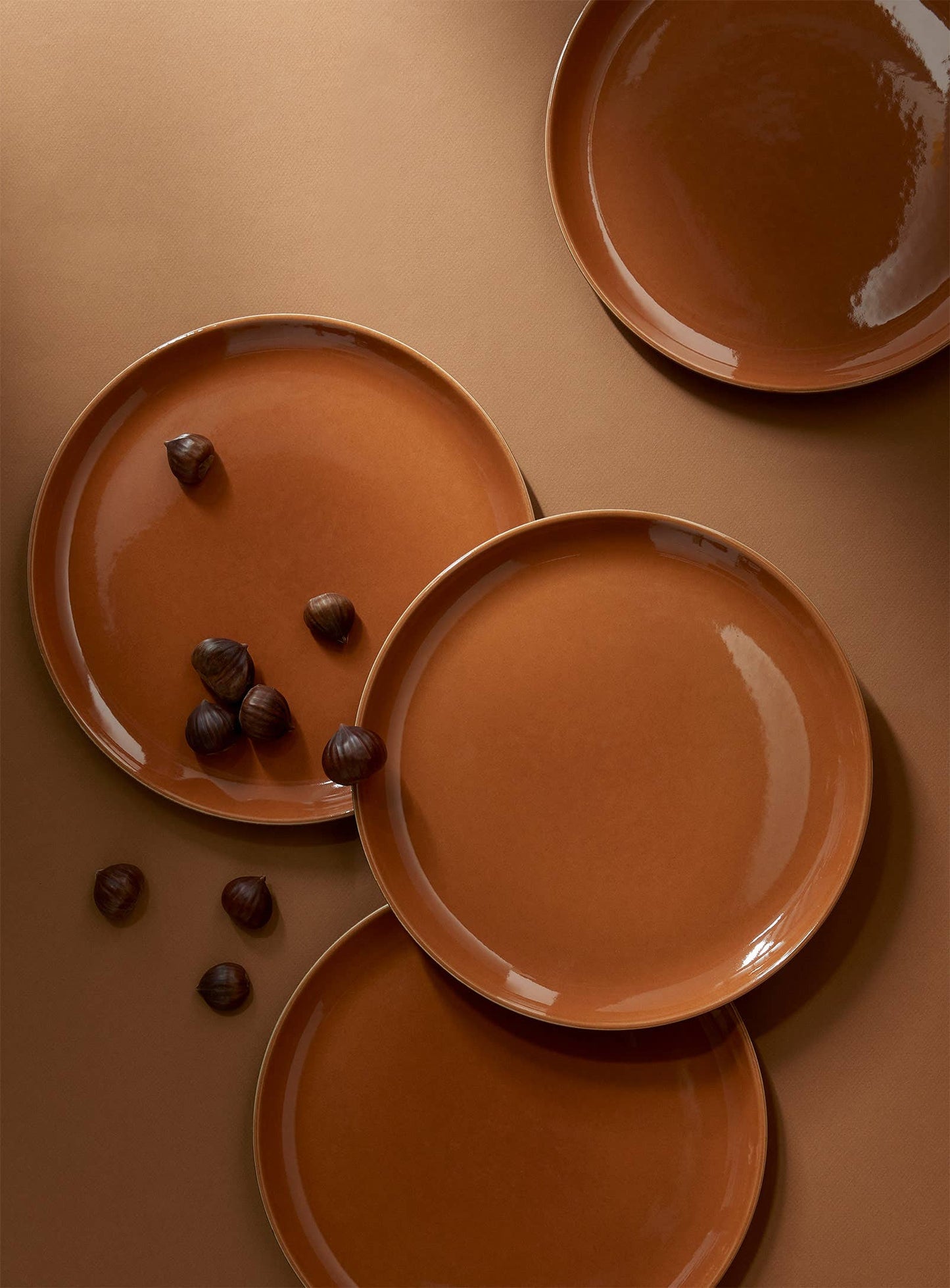Set of 4: Stoneware Flat Dinner Plate | Edan 11.2"