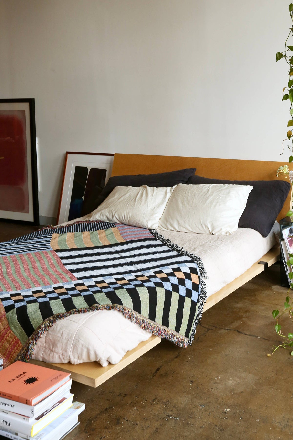 Chex Mix Checkerboard Stripe Patchwork Tapestry Blanket